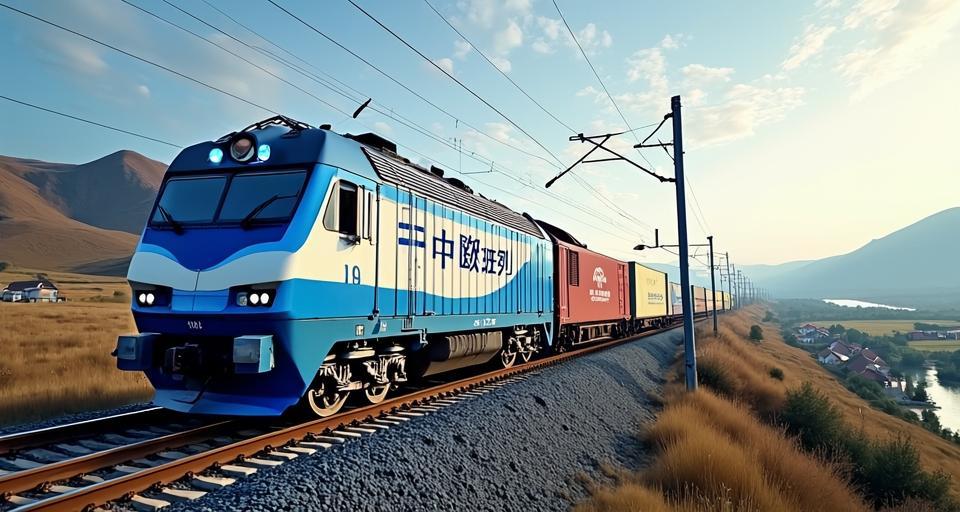 中歐班列武漢首趟零碳綠色班列發車